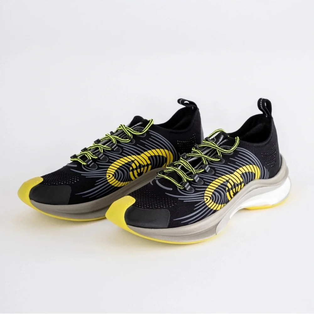 COPY - NWB Gucci Run Low-Top Sneaker 'Black Yellow' Men's 680938-USM10 8480 GUC…